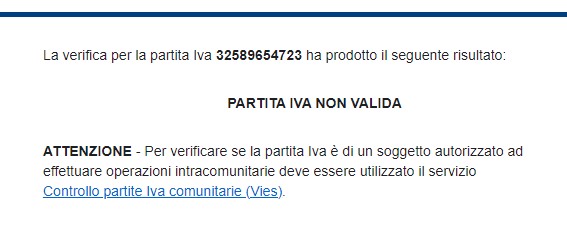 verifica Partita IVA